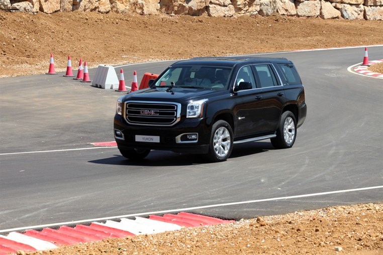 The new GMC Yukon… on a race track! 
